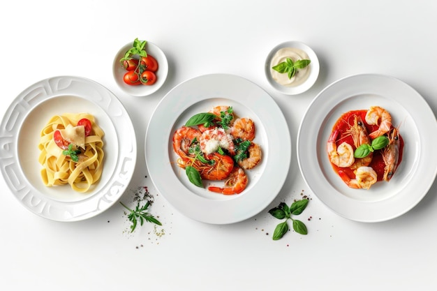 farfurii cu mâncăruri diverse